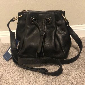 NWT Cole Haan Grand Ambition Mini Drawstring Crossbody Bag Black